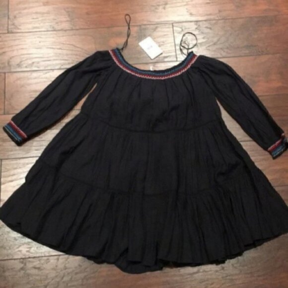 NWT Free People off the shoulder Mini gypsy Dress festival embroidered - Picture 10 of 10